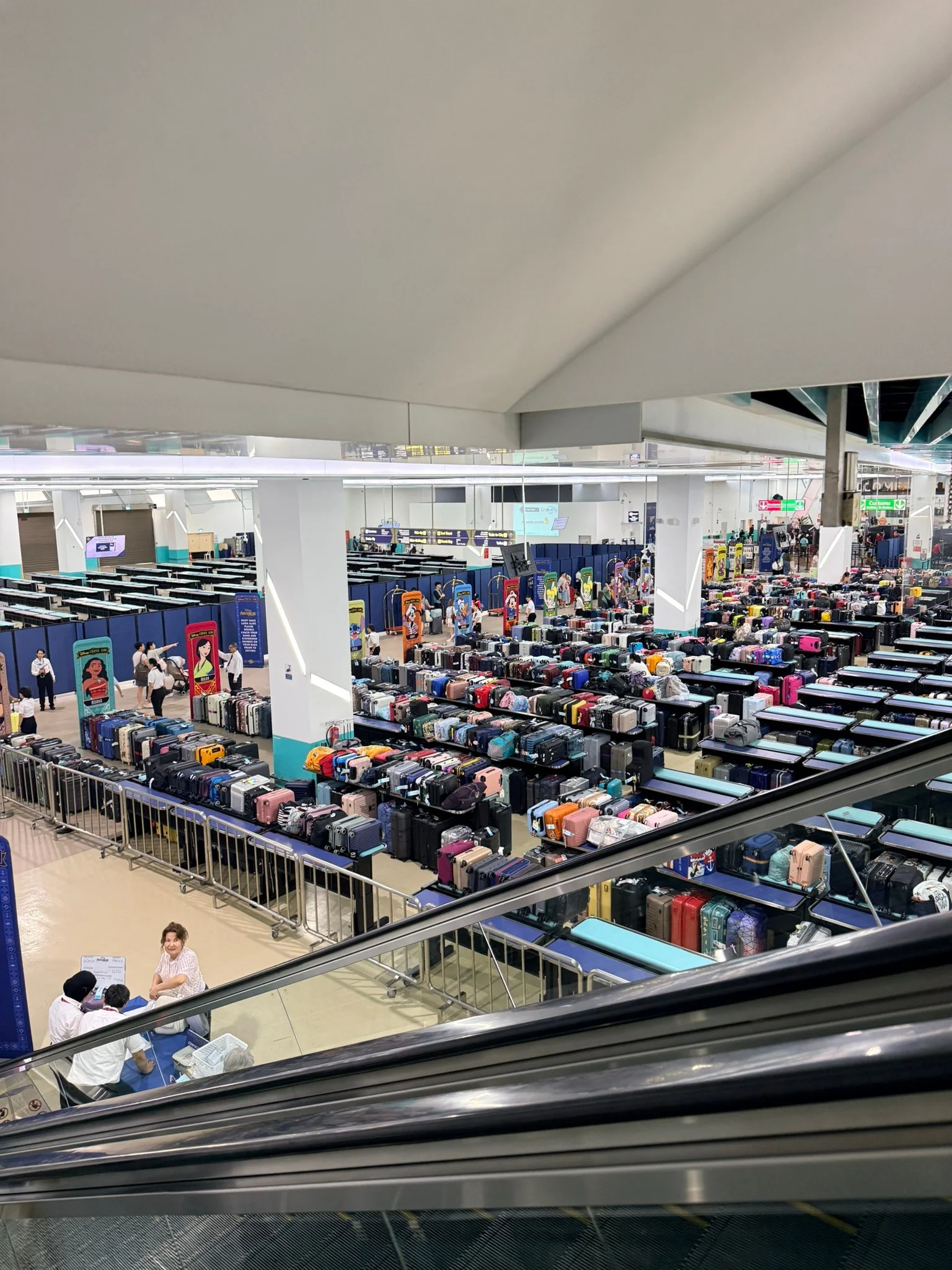 The baggage hall at the cruise terminal on the morning we disembarked.